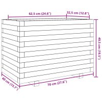 vidaXL Odlingslåda vit 70x40x49,5 cm massiv furu - Bild 10