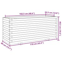 vidaXL Odlingslåda vaxbrun 110x40x49,5 cm massiv furu - Bild 10