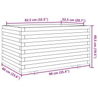 vidaXL Odlingslåda vit 90x60x49,5 cm massiv furu - Bild 10