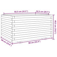 vidaXL Odlingslåda vaxbrun 90x60x49,5 cm massiv furu - Bild 10