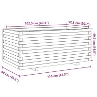 vidaXL Odlingslåda vaxbrun 110x60x49,5 cm massiv furu - Bild 10