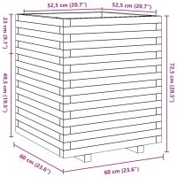 vidaXL Odlingslåda vit 60x60x72,5 cm massiv furu - Bild 10