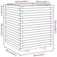 vidaXL Odlingslåda vaxbrun 60x60x72,5 cm massiv furu - Bild 10