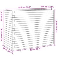 vidaXL Odlingslåda vit 90x40x72,5 cm massiv furu - Bild 10