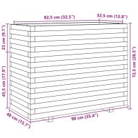 vidaXL Odlingslåda vaxbrun 90x40x72,5 cm massiv furu - Bild 10