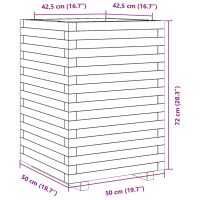 vidaXL Odlingslåda vaxbrun 50x50x72 cm massiv furu - Bild 10