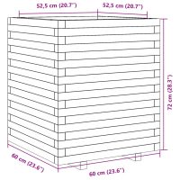 vidaXL Odlingslåda vaxbrun 60x60x72 cm massiv furu - Bild 10