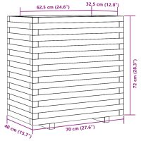 vidaXL Odlingslåda vaxbrun 70x40x72 cm massiv furu - Bild 10