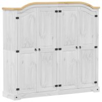 vidaXL Garderob Corona vit 194x52x186 cm massiv furu - Bild 2