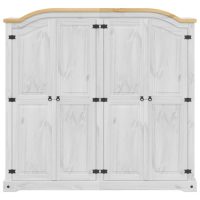 vidaXL Garderob Corona vit 194x52x186 cm massiv furu - Bild 4