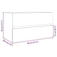 vidaXL Tvättställsskåp sonoma-ek 80x38,5x45 cm konstruerat trä - Bild 11