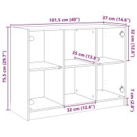 vidaXL Förvaringsskåp vit 101,5x37x75,5 cm konstruerat trä - Bild 11