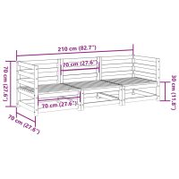 vidaXL Soffgrupp för trädgården 3 delar impregnerad furu - Bild 9