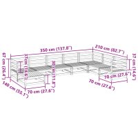 vidaXL Soffgrupp för trädgården 8 delar impregnerad furu - Bild 11