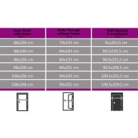 vidaXL Ytterdörr aluminium och PVC vit 100x200 cm - Bild 9