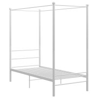 vidaXL Himmelsäng vit metall 100x200 cm - Bild 2