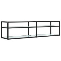 vidaXL Tv-bänk vit marmor 160x40x40,5 cm härdat glas - Bild 2