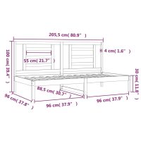 vidaXL Dagbädd utan madrass vit 90x200 cm massiv furu - Bild 6