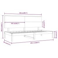 vidaXL Dagbädd utan madrass vit 90x200 cm massiv furu - Bild 6