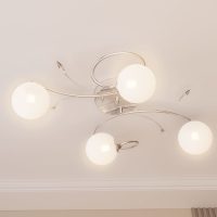 vidaXL Taklampa med runda lampor för 4 G9 LED-lampor - Bild 3