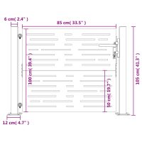 vidaXL Trädgårdsgrind 105x105 cm rosttrögt stål fyrkantig design - Bild 11