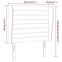 vidaXL Sänggavel med kanter blå 83x23x118/128 cm tyg - Bild 9