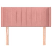 vidaXL Sänggavel med kanter rosa 93x16x78/88 cm sammet - Bild 3