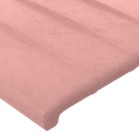 vidaXL Sänggavel med kanter rosa 93x16x78/88 cm sammet - Bild 5