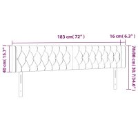 vidaXL Sänggavel med kanter mörkblå 183x16x78/88 cm sammet - Bild 9