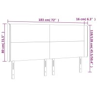 vidaXL Sänggavel med kanter cappuccino 183x16x118/128 cm konstläder - Bild 9