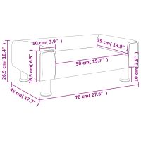 vidaXL Barnsoffa svart 70x45x26,5 cm sammet - Bild 7