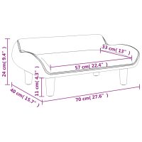 vidaXL Barnsoffa ljusgrå 70x40x24 cm tyg - Bild 7