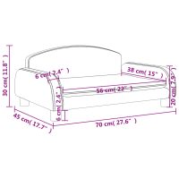 vidaXL Barnsoffa cappuccino 70x45x30 cm konstläder - Bild 7