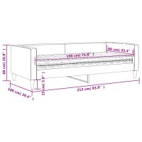 vidaXL Dagbädd med madrass ljusgrå 90x190 cm tyg - Bild 12