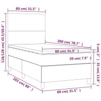 vidaXL Ramsäng med bäddmadrass cappuccino 80x200 cm konstläder - Bild 6