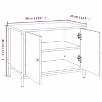 vidaXL Tv-bänk med dörrar svart 60x35x45 cm konstruerat trä - Bild 10