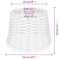 vidaXL Lampskärm vit Ø30x20 cm korgmaterial - Bild 6