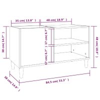 vidaXL Stereobänk vit 84,5x38x48 cm konstruerat trä - Bild 8