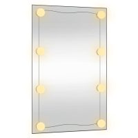 vidaXL Väggspegel med LED-belysning 40x60 cm glas rektangulär - Bild 4