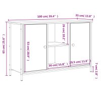 vidaXL Tv-bänk svart 100x35x65 cm konstruerat trä - Bild 11