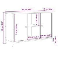 vidaXL Tv-bänk sonoma-ek 100x35x65 cm konstruerat trä - Bild 11