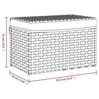 vidaXL Tvättkorg med lock vit 55,5x35x34 cm konstrotting - Bild 9