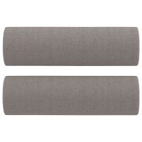 vidaXL 2-sits soffa med prydnadskuddar taupe 120 cm tyg - Bild 5