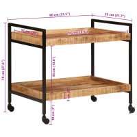 vidaXL Köksvagn 80x55x70 cm massivt grovt mangoträ - Bild 10