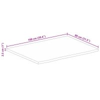 vidaXL Bordsskiva 100x80x2,5 cm levande kant massivt mangoträ - Bild 9