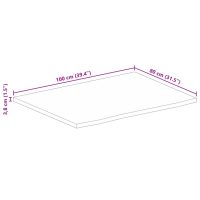 vidaXL Bordsskiva 100x80x3,8 cm levande kant massivt mangoträ - Bild 9