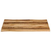 vidaXL Bordsskiva 100x80x2,5 cm levande kant massivt grovt mangoträ - Bild 3