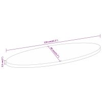 vidaXL Bordsskiva 110x40x2,5 cm oval massivt mangoträ - Bild 8