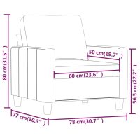 vidaXL Fåtölj vinröd 60 cm Konstläder - Bild 8