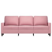 vidaXL 3-sitssoffa rosa 180 cm sammet - Bild 3